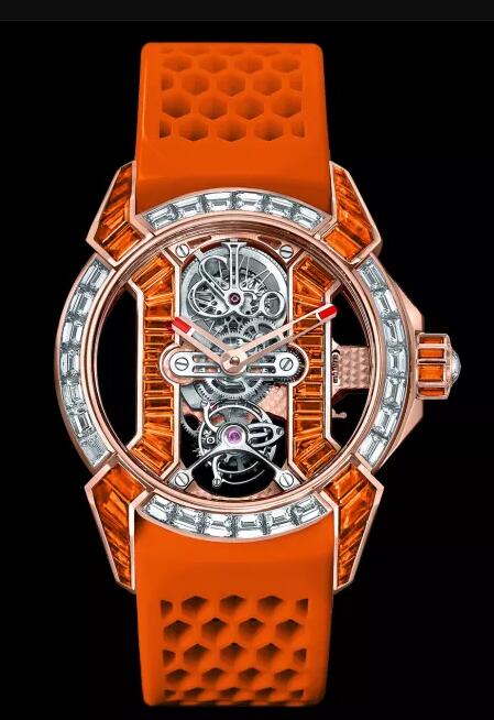 Jacob & Co. EPIC X TOURBILLON BAGUETTE ORANGE SAPPHIRES Watch Replica EX500.40.BD.BO.A Jacob and Co Watch Price